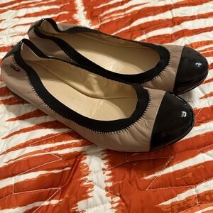 Cole Haan Beige and Black Flats
